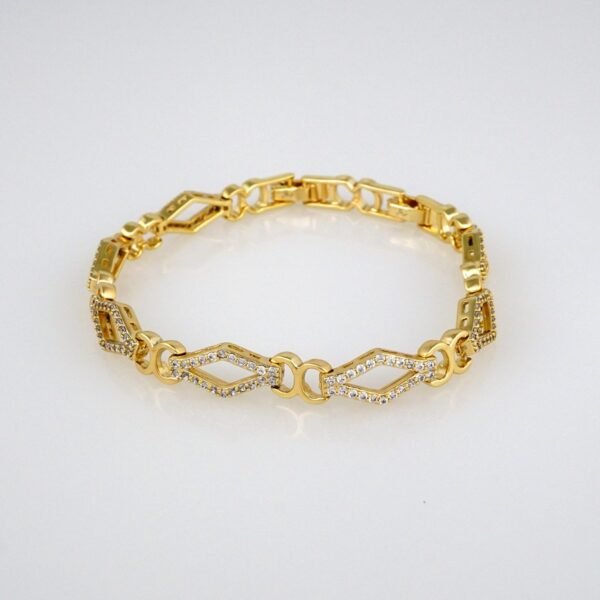 Bracelets Woman/ Pulseras Dama/  Zircon Stone/  14K Real Color// B305 - Image 2