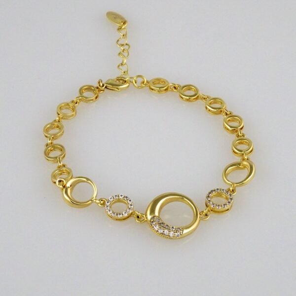 Bracelets Woman/ Pulseras Dama/  Zircon Stone/  14K Real Color// B319 - Image 2