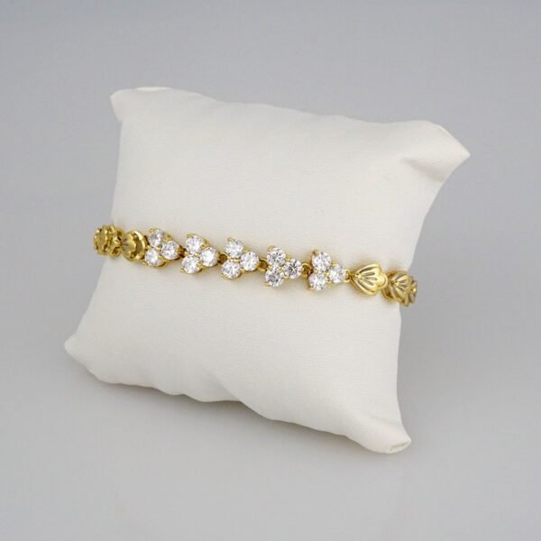 Bracelets Woman/ Pulseras Dama/  Zircon Stone/  14K Real Color// B324