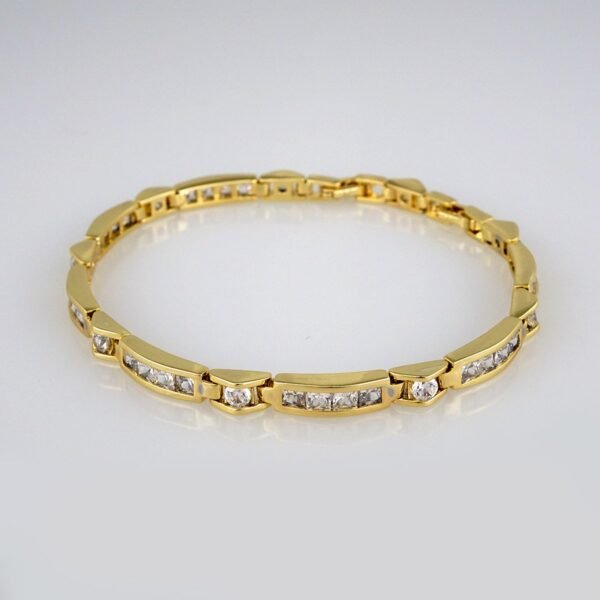 Bracelets Woman/ Pulseras Dama/  Zircon Stone/  14K Real Color// B357 - Image 2