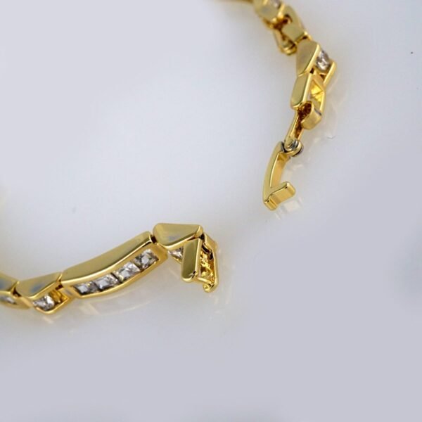 Bracelets Woman/ Pulseras Dama/  Zircon Stone/  14K Real Color// B357 - Image 3