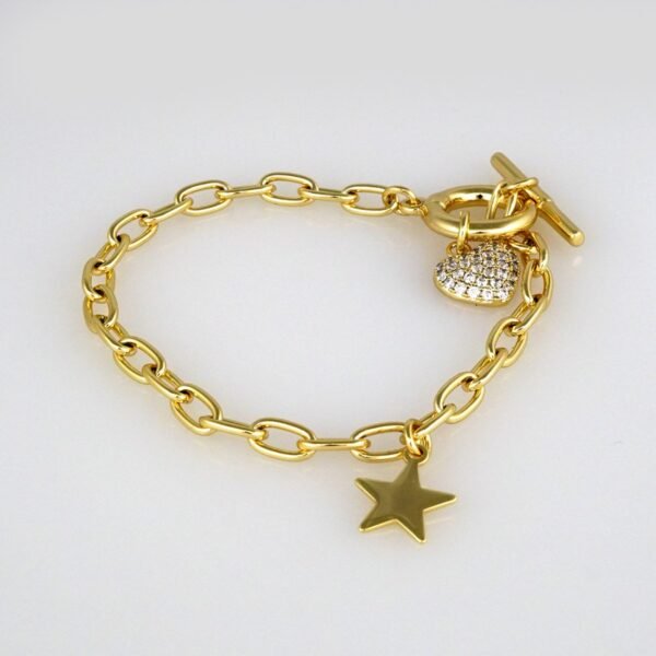 Bracelets Woman/ Pulseras Dama/  Zircon Stone/  14K Real Color// B360 - Image 2