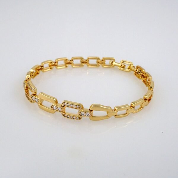 Bracelets Woman/ Manillas Mujer/  14K Real Color/  Zircon Stone// B371 - Image 2