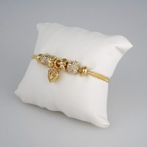 Women Bracelets/ Pulseras Dama/ Zircon Stone/14K Real Color// B377