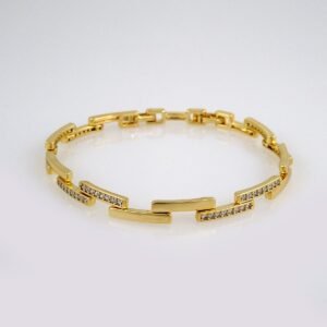 Bracelets Woman/ Manillas Mujer/  14K Real Color/  Zircon Stone// B404