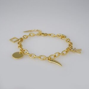 Bracelets Woman/ Manillas Mujer/  14K Real Color/  Zircon Stone// B405