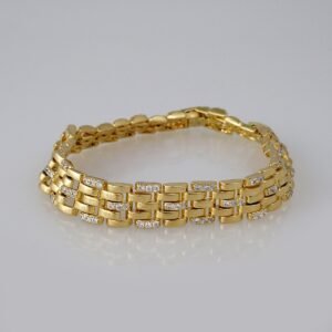 Bracelets Woman/ Manillas Mujer/  14K Real Color/  Zircon Stone// B406