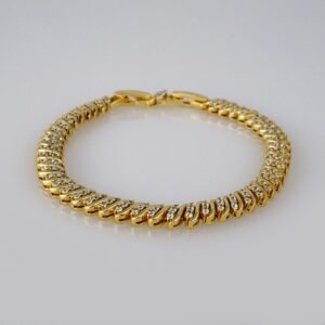 Bracelets Woman/ Manillas Mujer/ 14K Real Color/Zircon Stone// B407