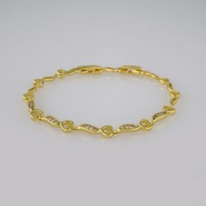 Women Bracelets/ Pulseras Dama/ Zircon Stone/14K Real Color// B491