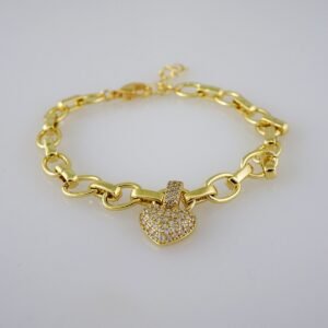 Women Bracelets/ Pulseras Dama/  Zircon Stone/ 14K Real Color// B495