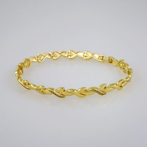 Women Bracelets/ Pulseras Dama/ Zircon Stone/14K Real Color// B505 - Image 2