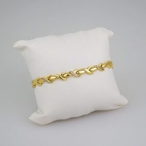 Women Bracelets/ Pulseras Dama/ Zircon Stone/14K Real Color// B505