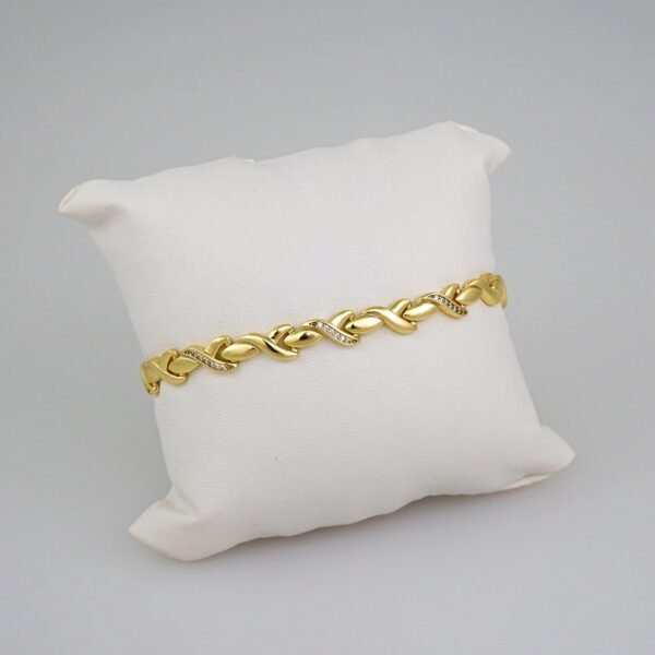 Women Bracelets/ Pulseras Dama/ Zircon Stone/14K Real Color// B505
