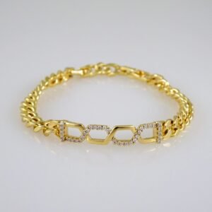 Women Bracelets/ Pulseras Dama/  Zircon Stone/ 14K Real Color// B520