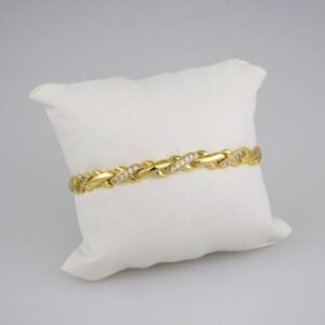Women Bracelets/ Pulseras Dama/ Zircon Stone/14K Real Color// B529