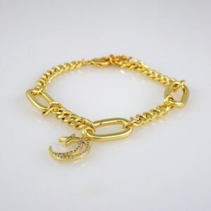 Women Bracelets/ Pulseras Dama/  Zircon Stone/ 14K Real Color// B530