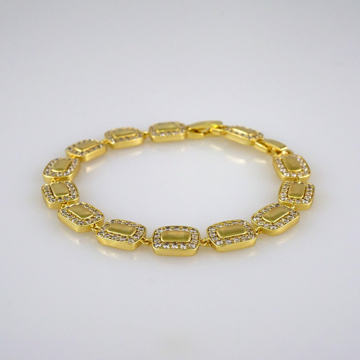 Women Bracelets/ Pulseras Dama/ Zircon Stone/ 14K Real Color// B531 - Image 2