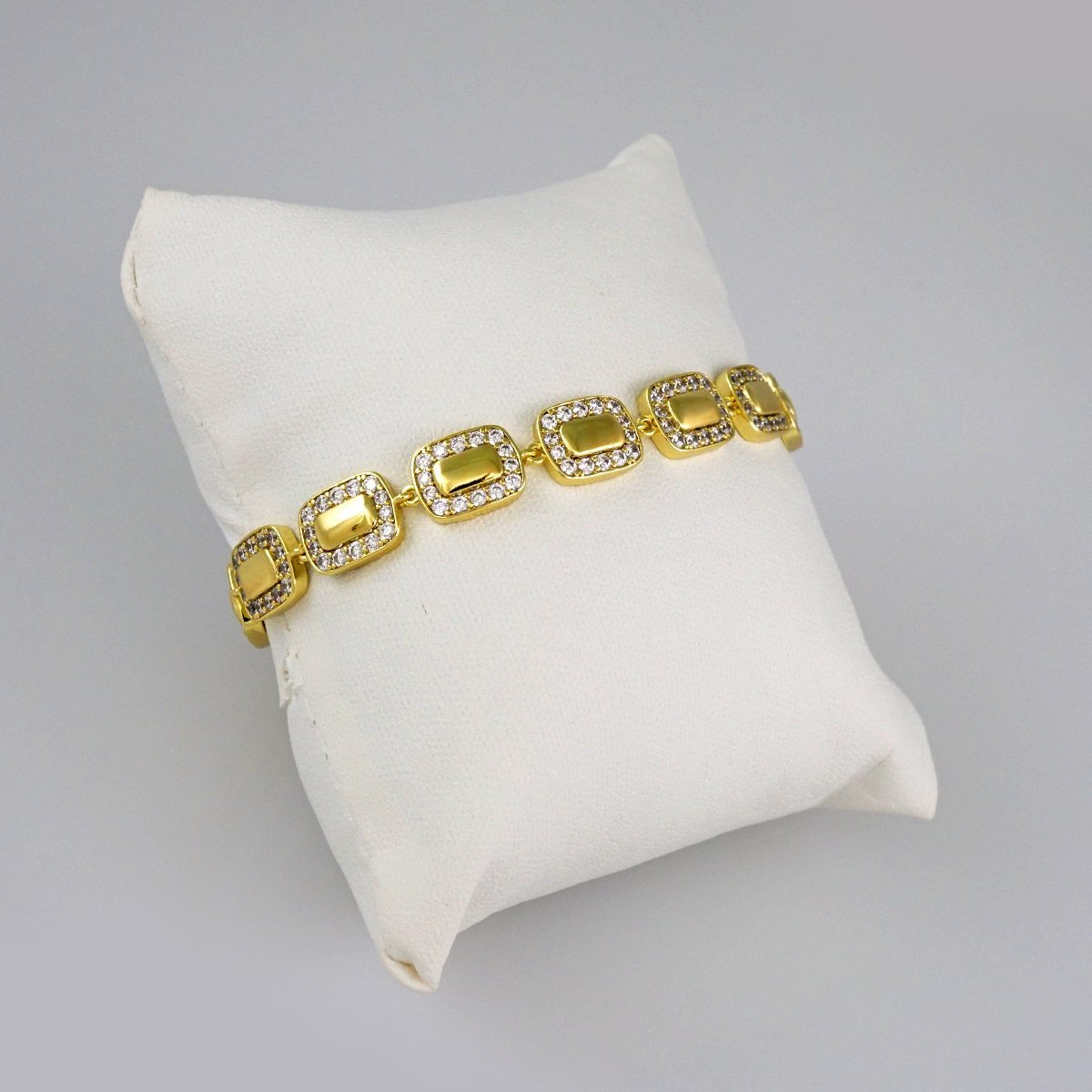 Women Bracelets/ Pulseras Dama/ Zircon Stone/ 14K Real Color// B531