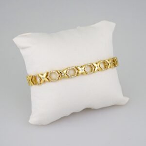 Women Bracelets/ Pulseras Dama/ Zircon Stone/14K Real Color// B558