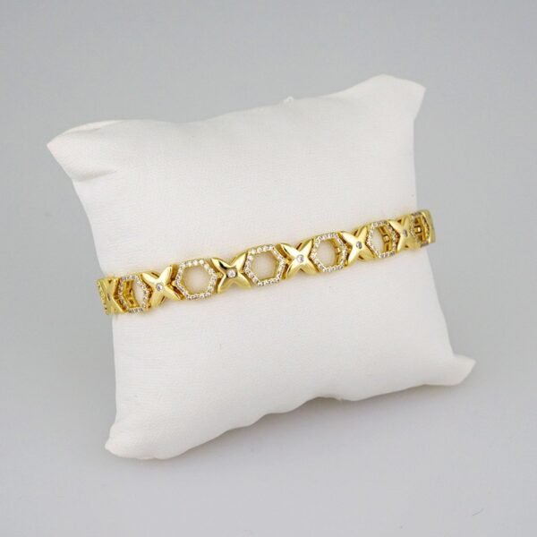 Women Bracelets/ Pulseras Dama/ Zircon Stone/14K Real Color// B558
