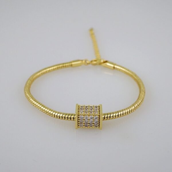 Women Bracelets/ Pulseras Dama/ Zircon Stone/14K Real Color// B602 - Image 2