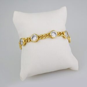 Women Bracelets/ Pulseras Dama/ Zircon Stone/14K Real Color// B605