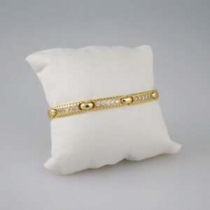 Women Bracelets/ Pulseras Dama/ Zircon Stone/14K Real Color// B734