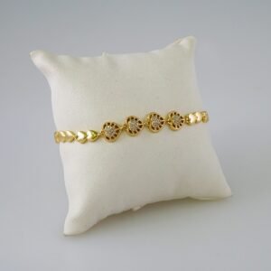 Women Bracelets/ Pulseras Dama/ Zircon Stone/14K Real Color// B799