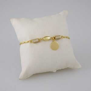 Women Bracelets/ Pulseras Dama/ Zircon Stone/14K Real Color// B805