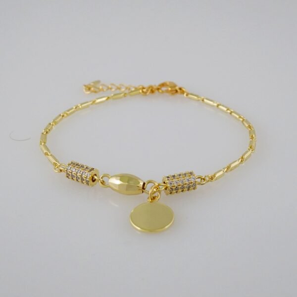 Women Bracelets/ Pulseras Dama/ Zircon Stone/14K Real Color// B805 - Image 2