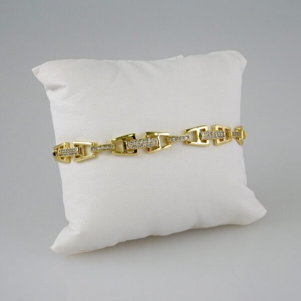 Bracelets Women/ Manillas Mujer/  14K Real Color/  Zircon Stone// B813