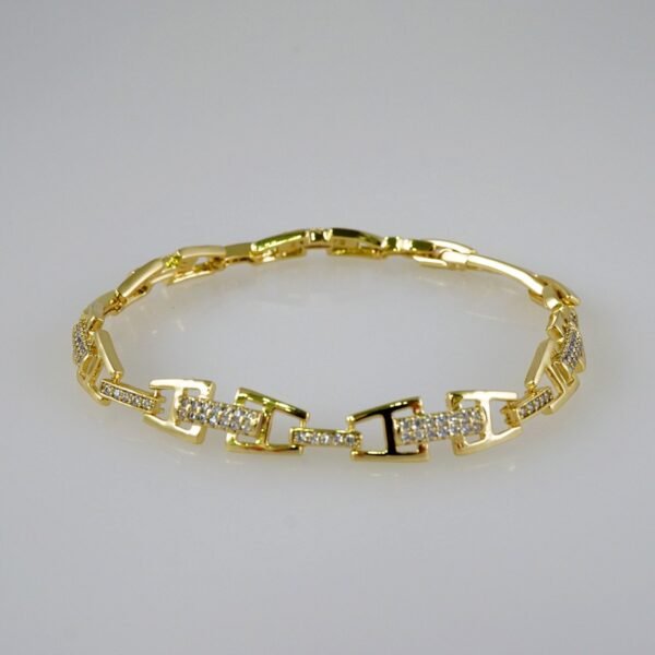 Bracelets Women/ Manillas Mujer/  14K Real Color/  Zircon Stone// B813 - Image 2