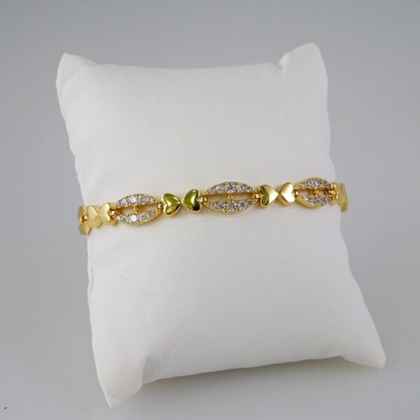 Bracelets Women/ Manillas Mujer/  14K Real Color/  Zircon Stone// B825