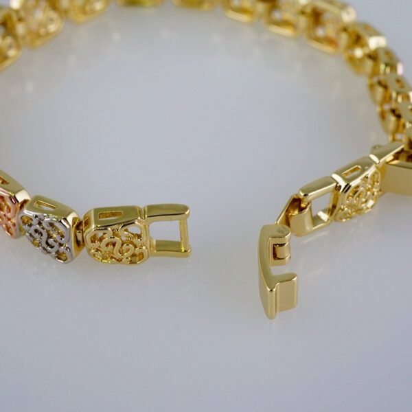 Women Bracelets/ Pulseras Dama/  Zircon Stone/  Three Tone// B833 - Image 3