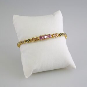 Women Bracelets/ Pulseras Dama/ Zircon Stone/14K Real Color// B846