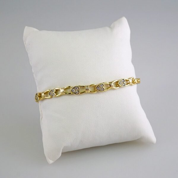 Women Bracelets/ Pulseras Dama/ Zircon Stone/14K Real Color// B850