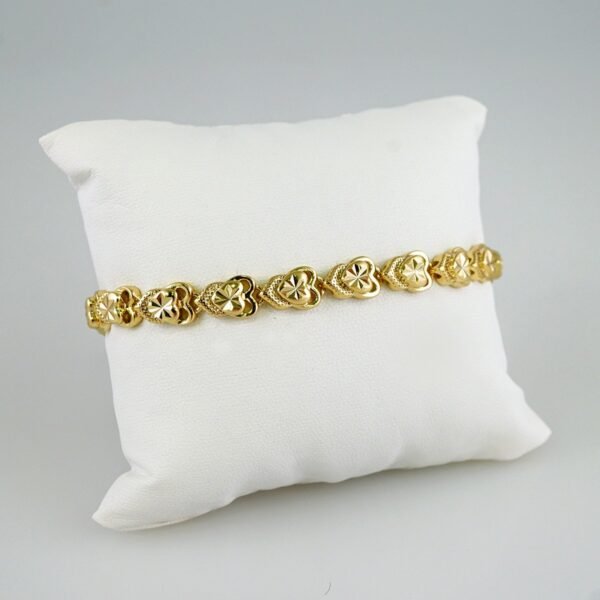 Women Bracelets/ Pulseras Dama/  Plain/  14K Real Color// B853