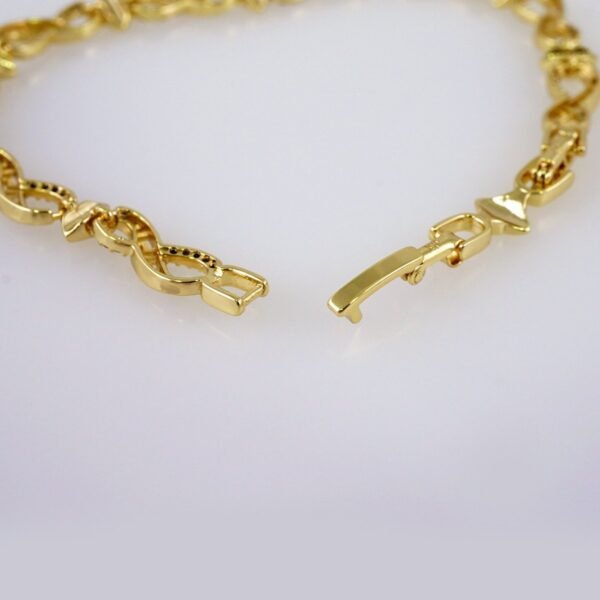 Women Bracelets/ Pulseras Dama/  Zircon Stone/  14K Real Color// B858 - Image 3