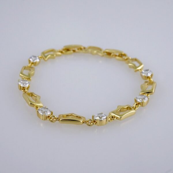 Women Bracelets/ Pulseras Dama/  Zircon Stone/  14K Real Color// B868 - Image 2