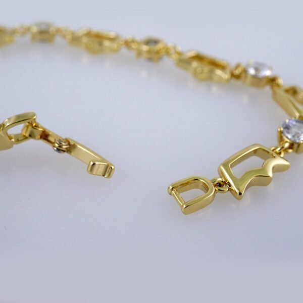Women Bracelets/ Pulseras Dama/  Zircon Stone/  14K Real Color// B868 - Image 3