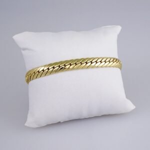 Bracelets / Manillas /  14K Real Color/  Plain/ 8mm// B869