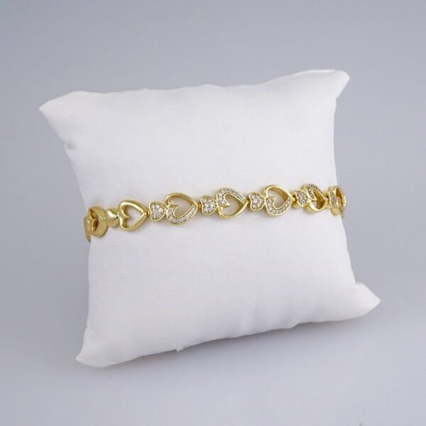 Women Bracelets/ Pulseras Dama/  Zircon Stone/  14K Real Color// B871