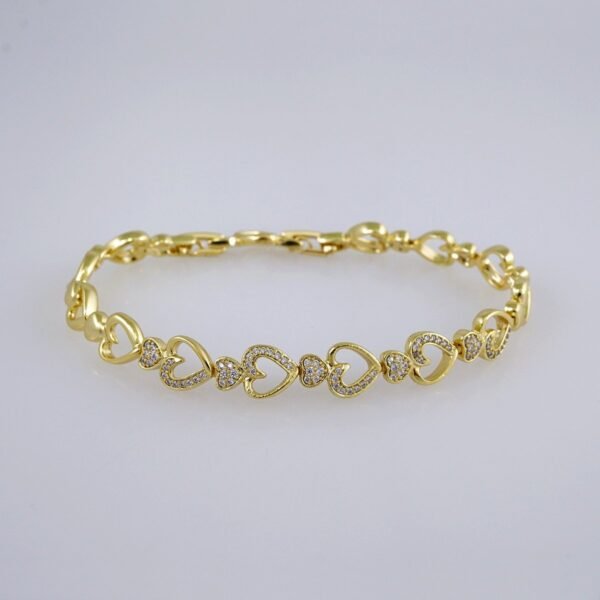 Women Bracelets/ Pulseras Dama/  Zircon Stone/  14K Real Color// B871 - Image 2