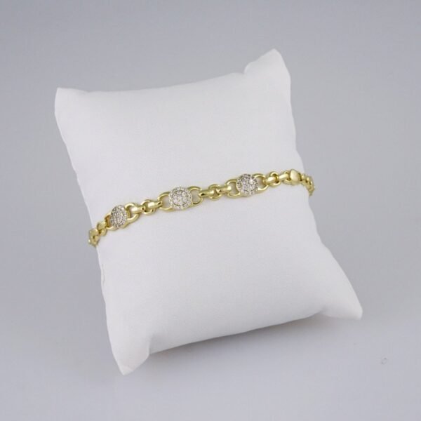 Woman Bracelets/ Pulseras Dama/  Zircon Stone/  14K Real Color// B888