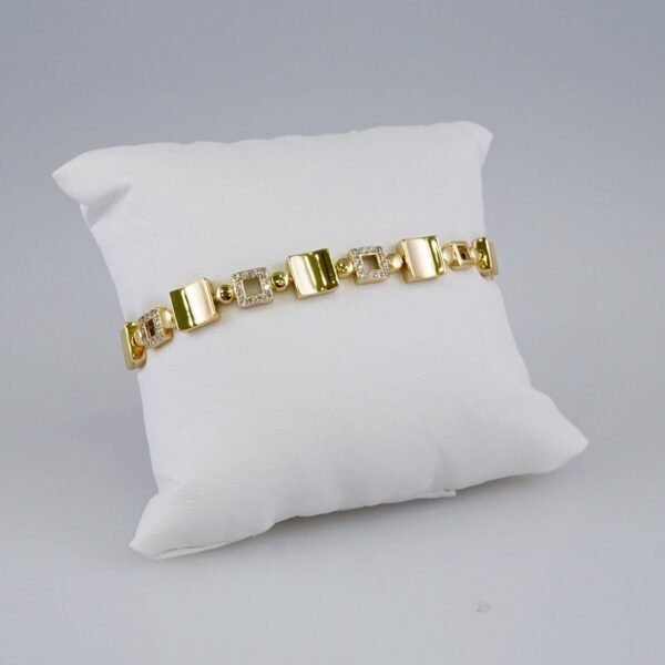 Woman Bracelets/ Pulseras Dama/ Zircon Stone/14K Real Color// B892