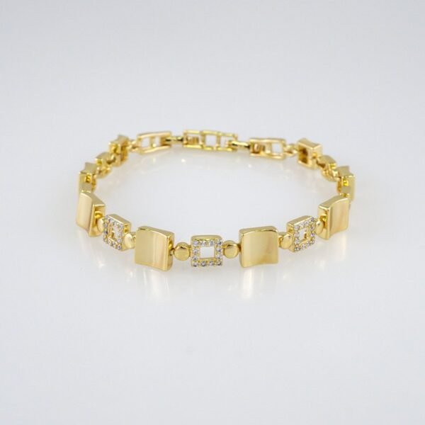 Woman Bracelets/ Pulseras Dama/ Zircon Stone/14K Real Color// B892 - Image 2