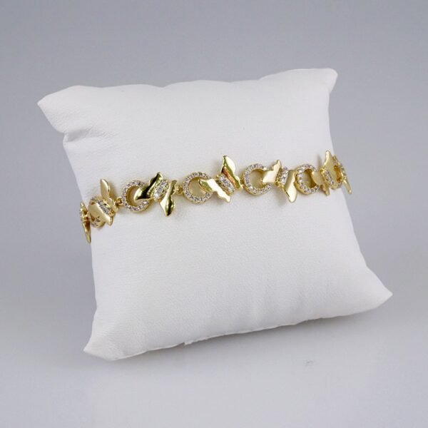 Woman Bracelets/ Pulseras Dama/  Zircon Stone/  14K Real Color// B903