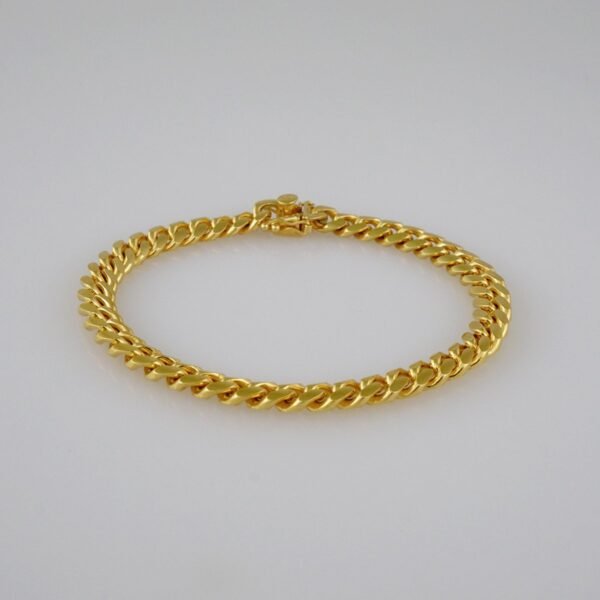 Men Bracelets/Pulseras Hombre/ Plain/925 Silver Whit Gold Plated/14K Real Color// B925P01