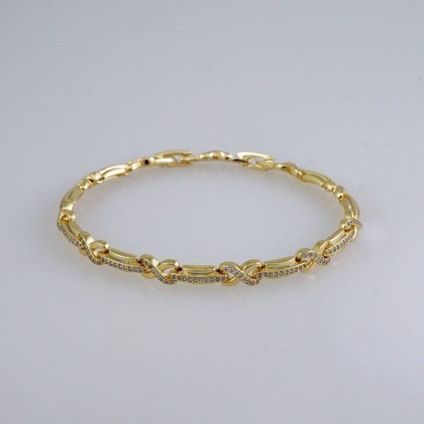 Woman Bracelets/ Pulseras Dama/  Zircon Stone/  14K Real Color// B932 - Image 2