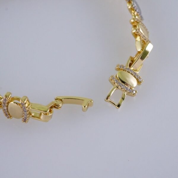 Woman Bracelets/ Pulseras Dama/  Zircon Stone/  Three Tone// B951 - Image 3
